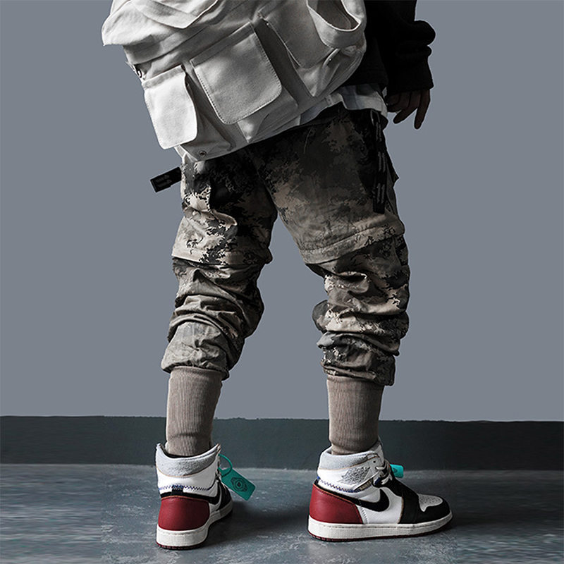 11 BYBBS DARK Detachable MultiPocket Cargo Pants Men Harajuku Hip Hop Streetwear Joggers Man Elastic Waist Sweatpants Techwear 220704