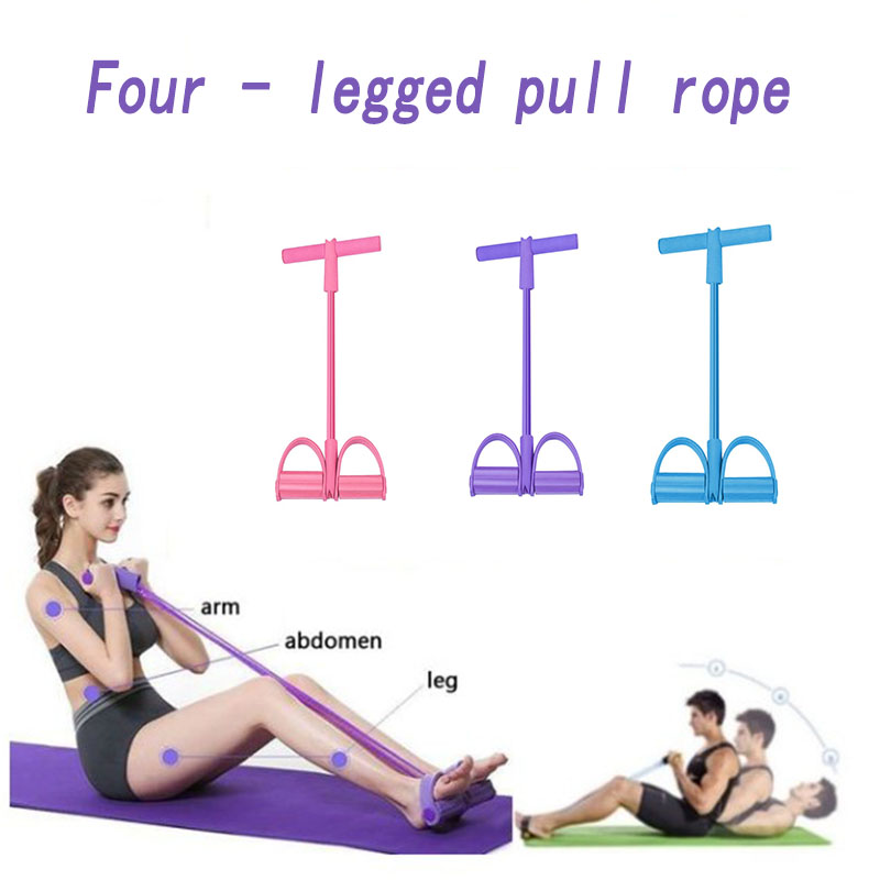 Pull rope pedal leg puller sit-ups abdominal strengthening multi-functional four tube elastic puller, Blue
Pull rope pedal leg puller sit-ups abdominal strengthening multi-functional four tube elastic puller, Blue