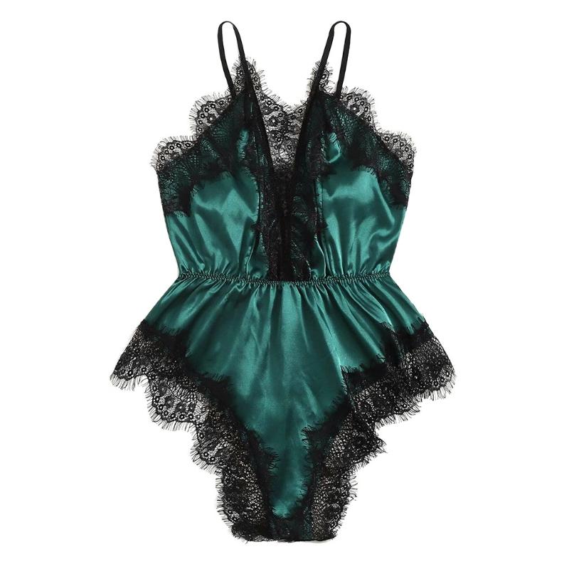 Sagace Lace Pajamas Women Lace Plus Size V-Neck Teddy Solid Print Bodysuit Ladies Backless Soft Summer Sexy Lingerie 3-6XL, Green
Sagace Lace Pajamas Women Lace Plus Size V-Neck Teddy Solid Print Bodysuit Ladies Backless Soft Summer Sexy Lingerie 3-6XL, Green
