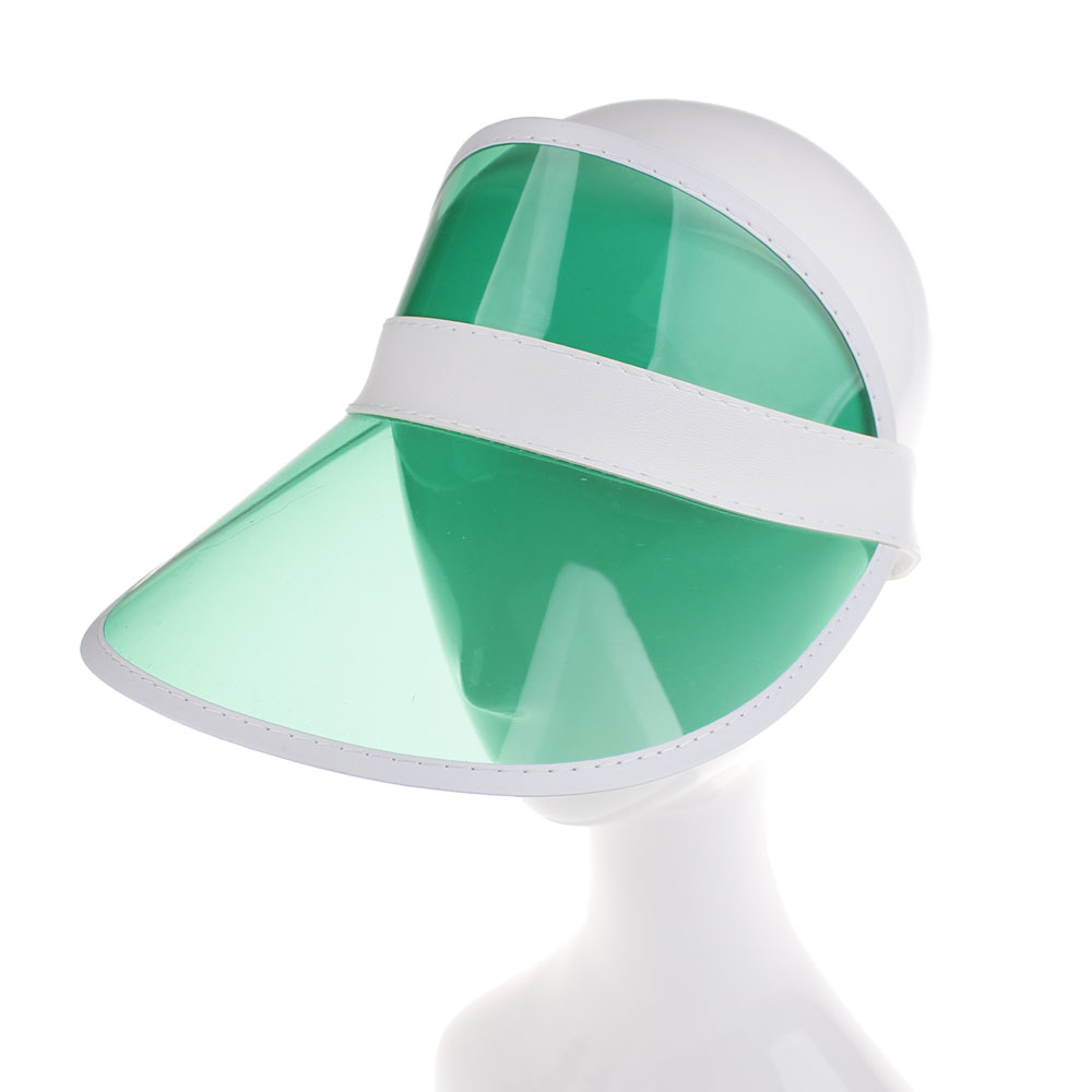 Fasion Summer PVC Hat Sun Visor Party Casual Hat Clear Plastic Adult Sunscreen Cap