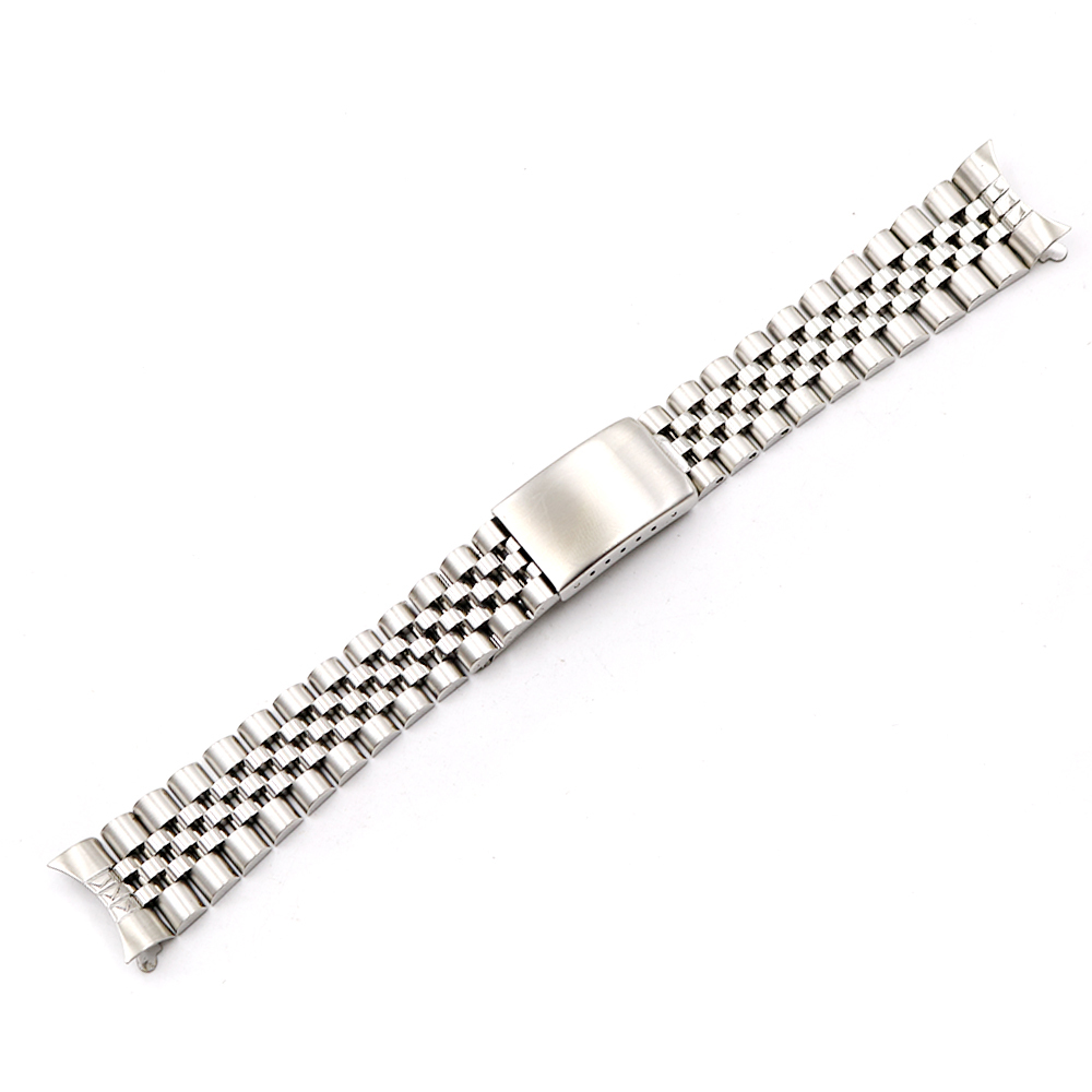 CARLYWET 19 20 22mm Two Tone Hollow Curved End Solid Screw Links Replacement Watch Band Strap Old Style Jubilee Bracelet CJ191225
