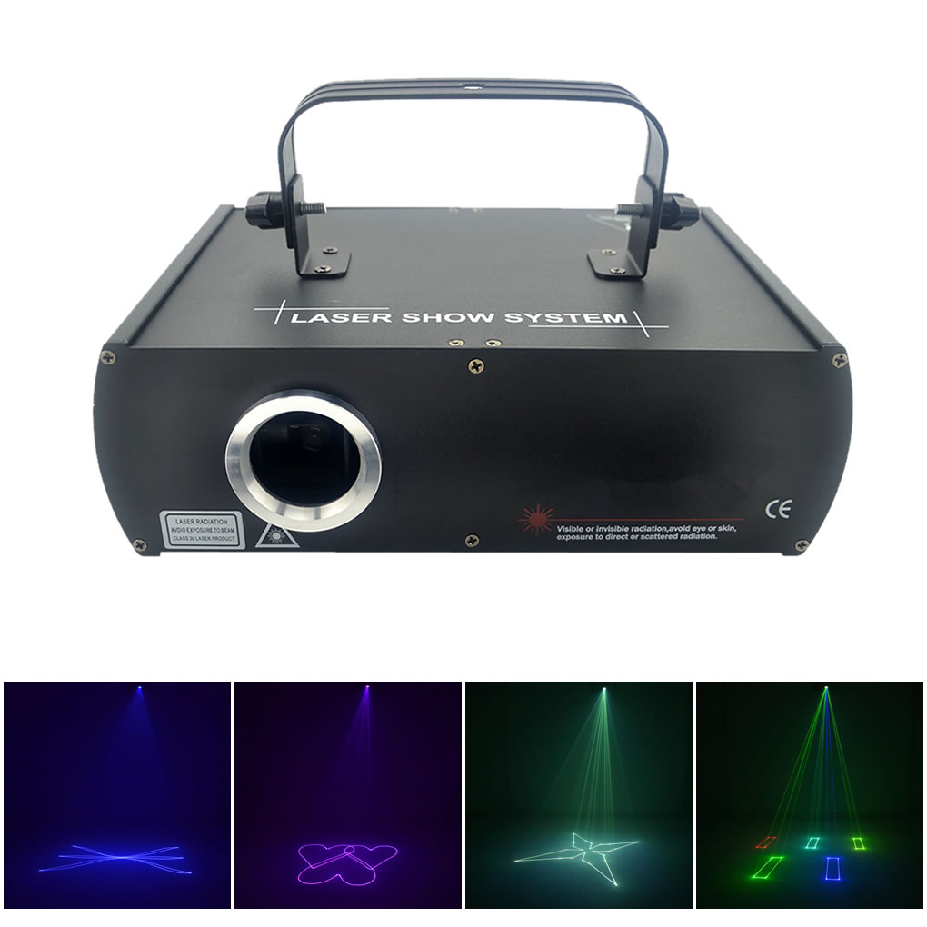 AUCD 500mW RGB Beam Animation Laser Program Source DMX Projector Stage Lighting PRO DJ Show KTV Club Scanner Lights DJ-500RGB