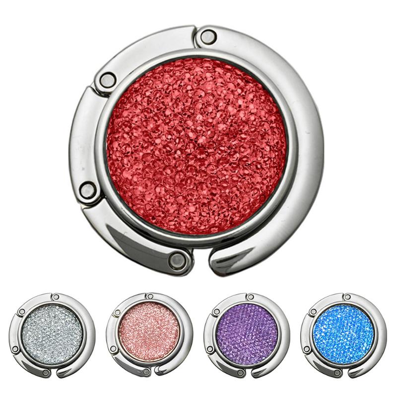 Durable Glittering Fold-Able Purse Stand  Stylish Zinc Alloy Table for Jewelry Display and Storage