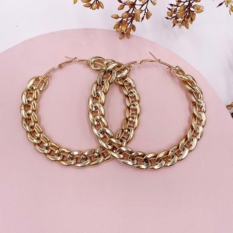 Hoop & Huggie 2021 Korean Gold Color Chain Big Earrings For Women Fashion Hollow Metal C Shape Simple Ring Jewelry Brincos
Hoop & Huggie 2021 Korean Gold Color Chain Big Earrings For Women Fashion Hollow Metal C Shape Simple Ring Jewelry Brincos