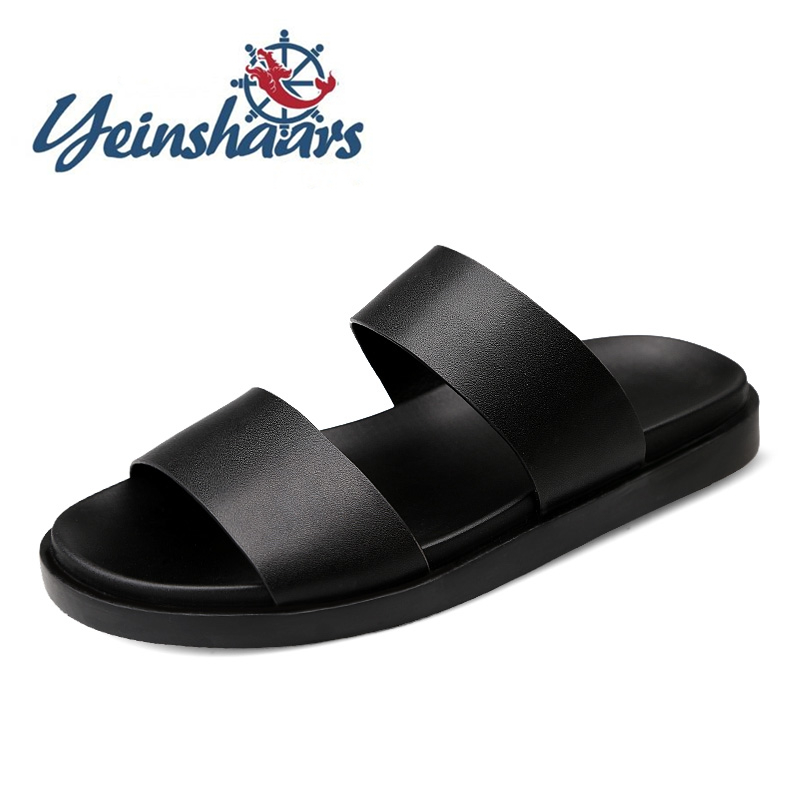 Men Casual Summer Shoes Black Slippers Fashion Beach Sandals Breathable Genuine Leather Slipper Man High Quality Slippers, Black 2
Men Casual Summer Shoes Black Slippers Fashion Beach Sandals Breathable Genuine Leather Slipper Man High Quality Slippers, Black 2
