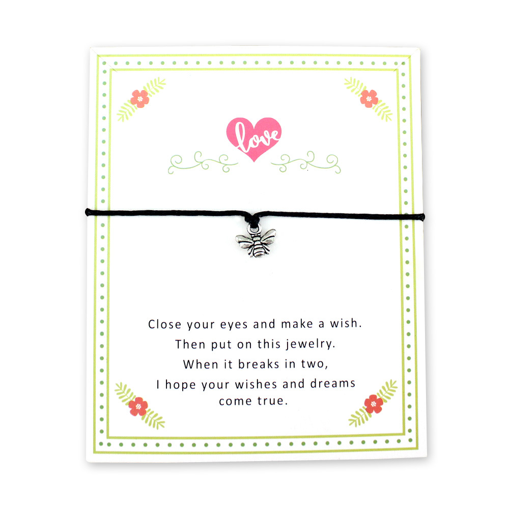 Bees Honeybee Happy Love Charm Card Bracelets Women Men Girl Boys Unisex Jewelry Gift Yellow Pink Blue Many Colors To Choose
Bees Honeybee Happy Love Charm Card Bracelets Women Men Girl Boys Unisex Jewelry Gift Yellow Pink Blue Many Colors To Choose