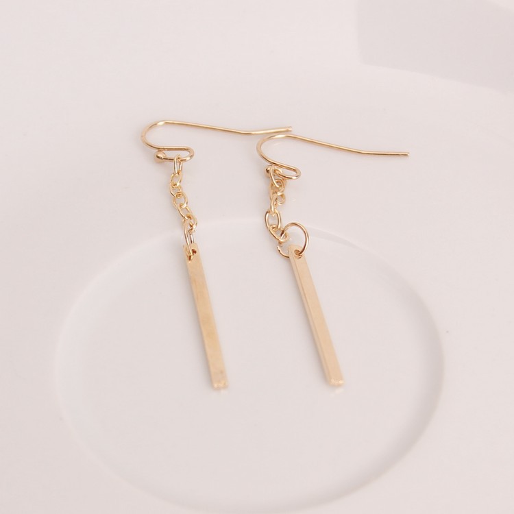 Siamese Earrings Geometric Rectangular Pendant Earrings Female Female Party Gift Personality Cube Long Earrings