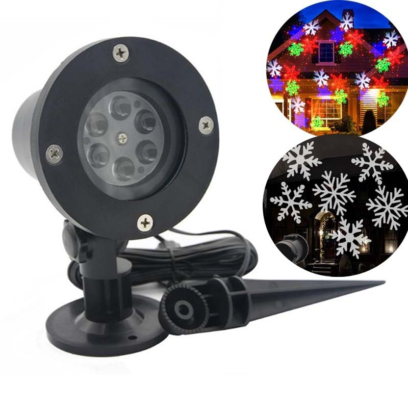 LED Christmas Light Outdoor Waterproof Snowflake Lamp Projector Lighting For Lawn Stage Garden Decorations EU/US/UK/AU Plug