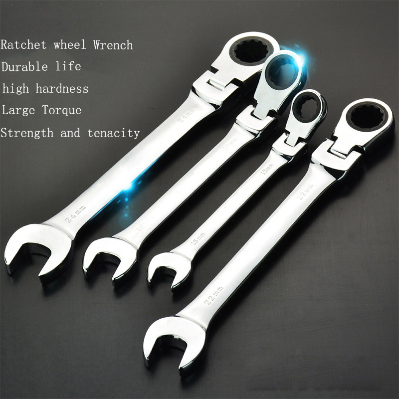 

8-18mm Flexible Head Combination Ratchet Wrench Automatic Heads Labor-saving Open & Torx Wrenchs Auto Repair Hardware Tools