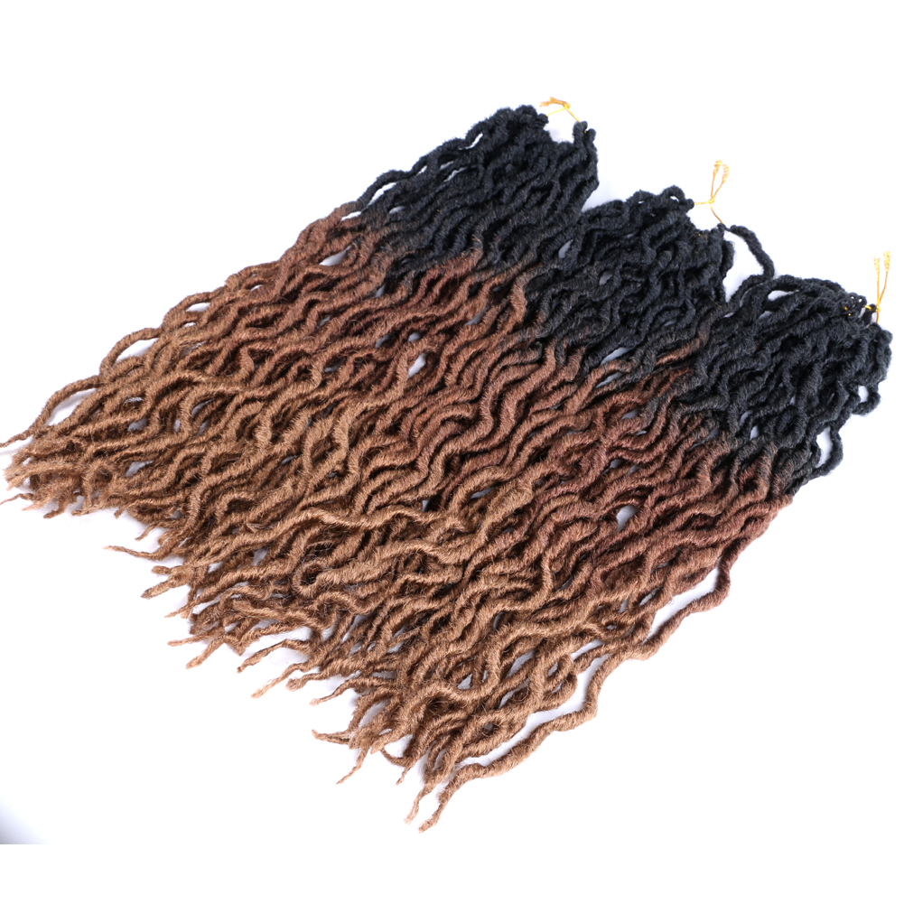18" Faux Locs Crochet Hair Dreadlocks Wavy Gypsy Locs Crochet Braids 24Roots Ombre Synthetic Braiding Hair Extensions 100g/pc, C2
18" Faux Locs Crochet Hair Dreadlocks Wavy Gypsy Locs Crochet Braids 24Roots Ombre Synthetic Braiding Hair Extensions 100g/pc, C2