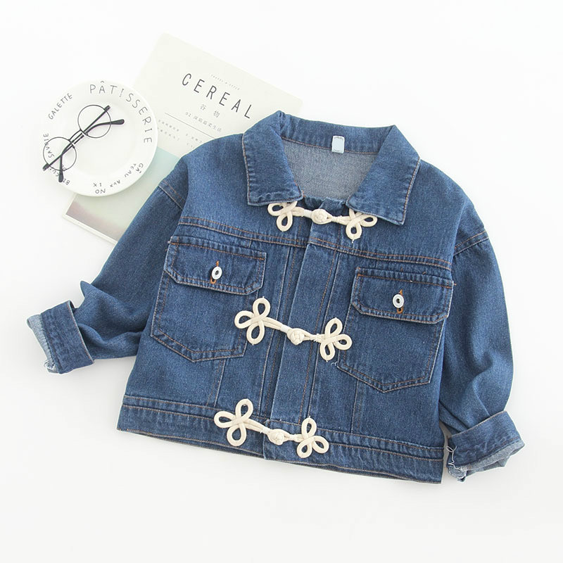 Boys and girls casual jacket 2019 autumn and winter new baby children denim clothing Chinese button jacket, Blue
Boys and girls casual jacket 2019 autumn and winter new baby children denim clothing Chinese button jacket, Blue