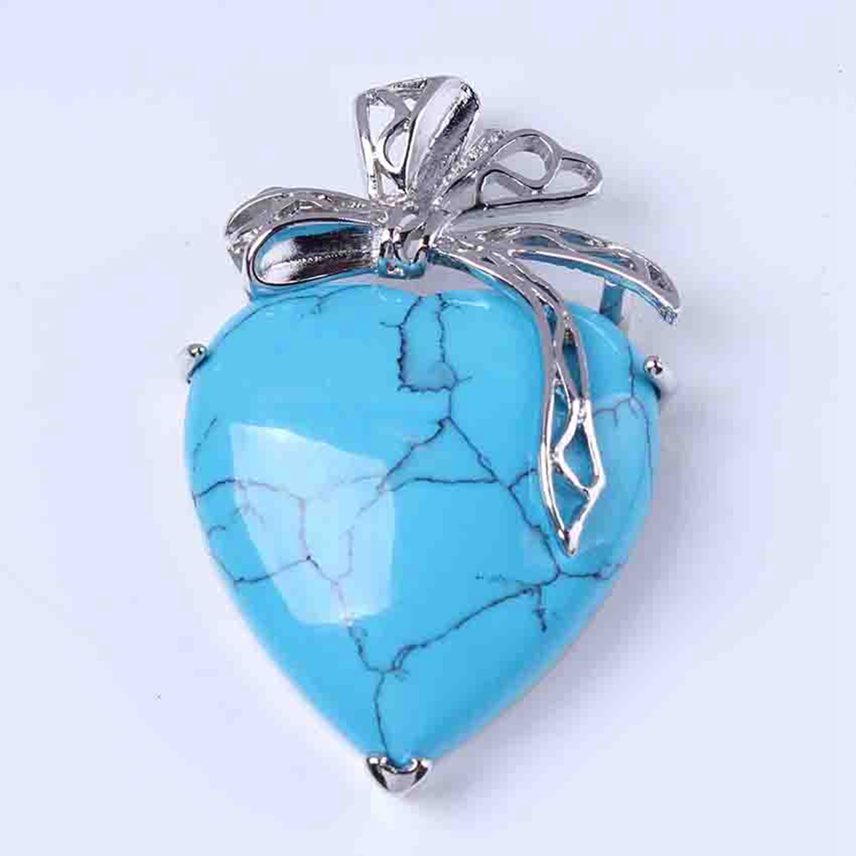 Heart-shaped pendant female charm crystal natural stone necklace earrings jewelry making