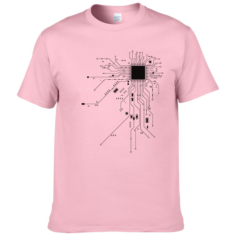Computer CPU Core Heart T-Shirt Men's GEEK Nerd Freak Hacker PC Gamer Tee Summer Short Sleeve T Shirt