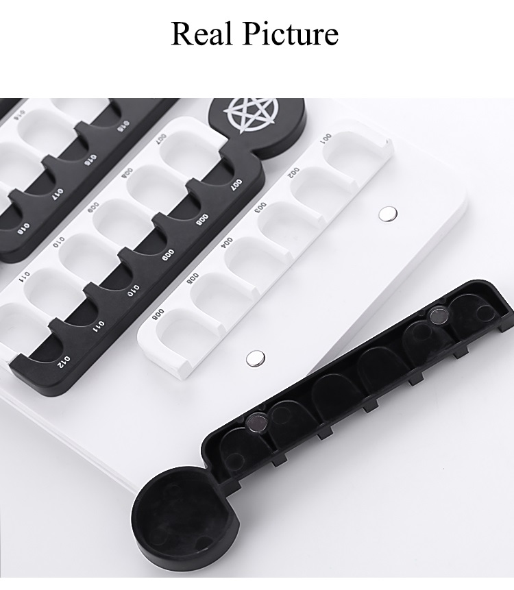 Tamax NA039 24 Tips Nail Gel Polish Color Display Chart Salon Acrylic Gel Magnetic Nail Display Color Showing Shelf Card Chart