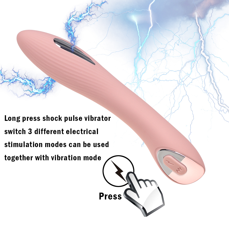 New Electric shock pulse vibrator for Woman, dildo vibrator Female Clitoral G Spot Stimulator with Anal Sex toys for adults S18101905