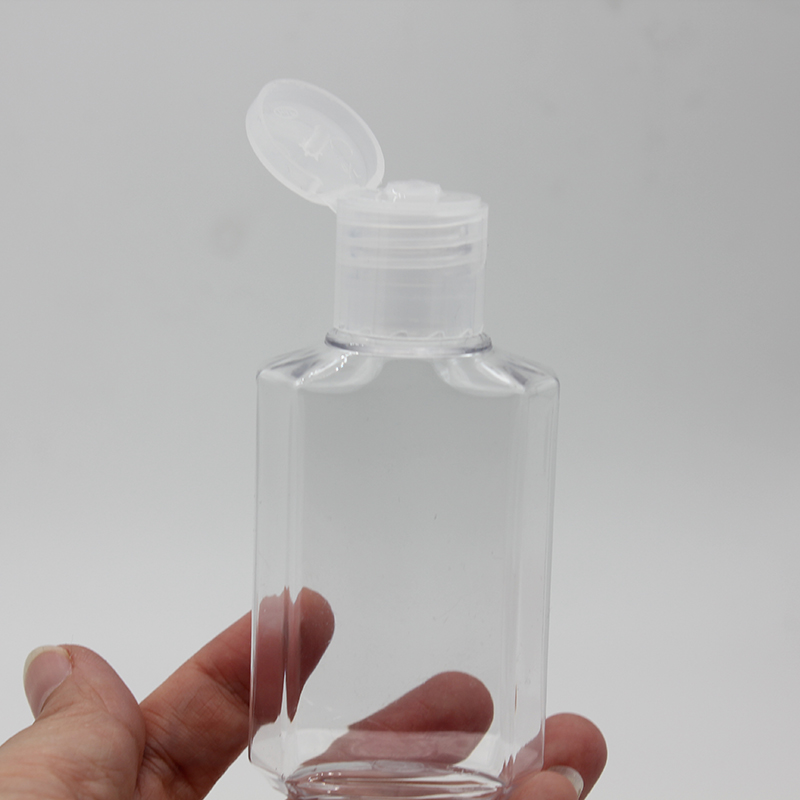wholesale 60ml Empty Sanitizer Gel Hand Soap Liquid Clear Squeezed Pet Sub Travel Bottle