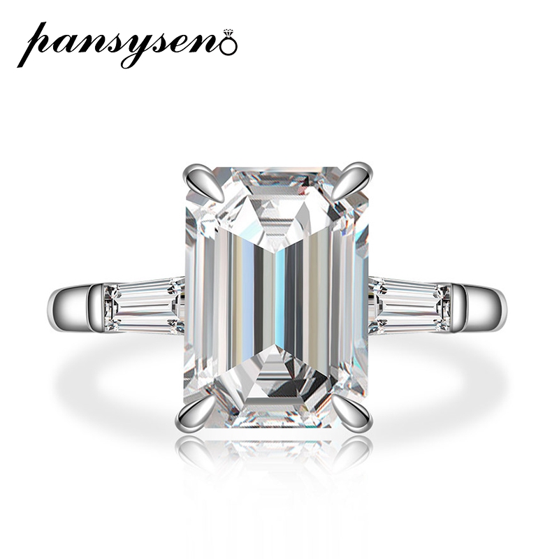 Cluster Rings PANSYSEN Classic Real 925 Sterling Silver 7ct Lab Moissanite Diamond Wedding Engagement Ring White Gold Color For Women
Cluster Rings PANSYSEN Classic Real 925 Sterling Silver 7ct Lab Moissanite Diamond Wedding Engagement Ring White Gold Color For Women