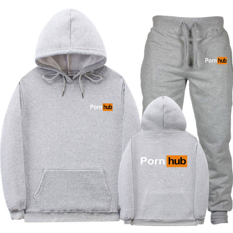 Fleece Hoodie And Sweatpants Suits Men/Women Streetwear Funny Sweatshirts And Pants Tracksuit Sport Suit
