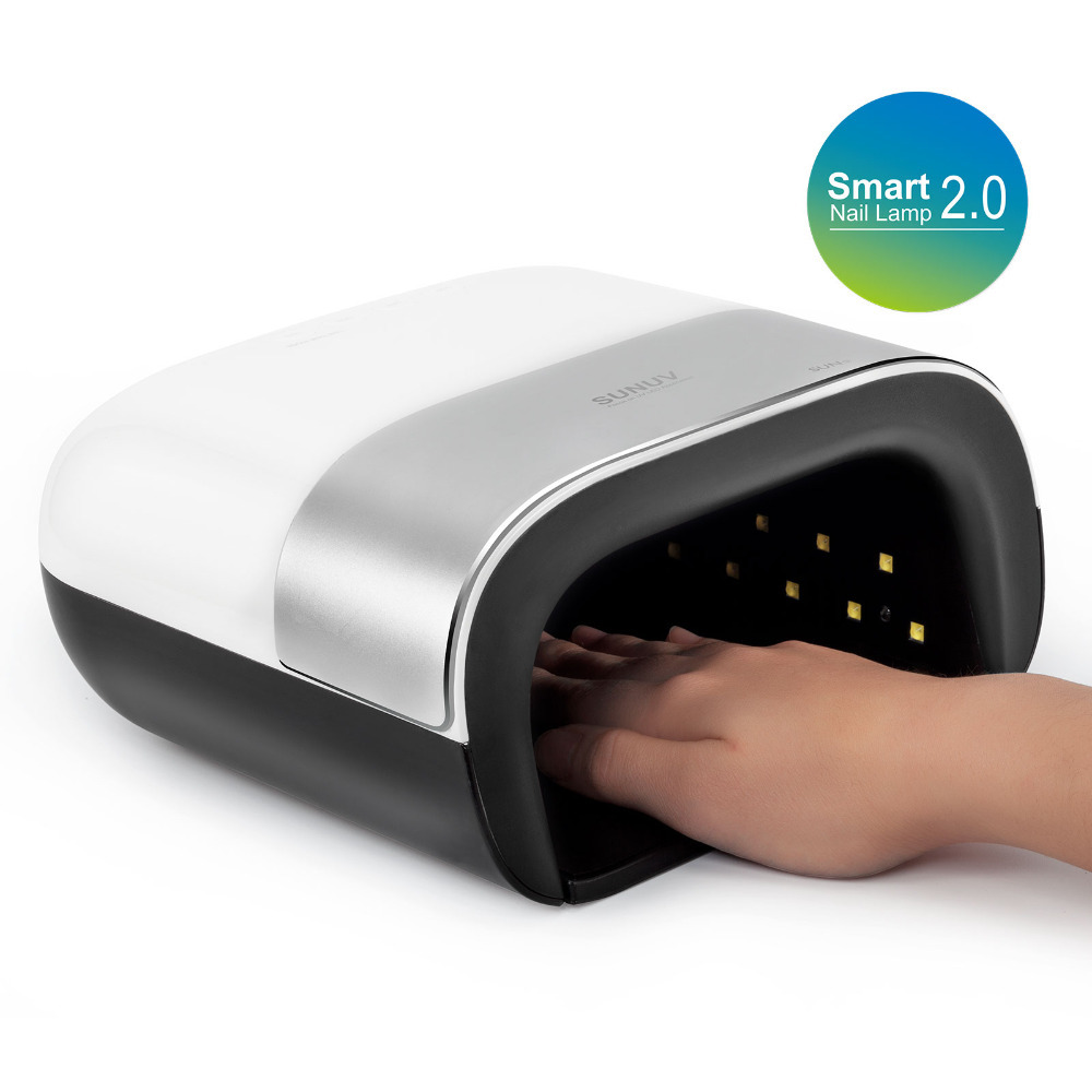 SUN3 2.0 Smart 48W UV LED Lamp with Timer Memory Invisible Digital Timer Display Nail Drying Machine gel lamp LY191228