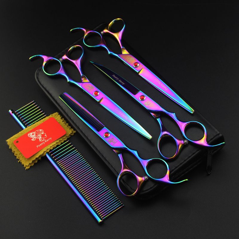 with retail packing poetry kerry 7.0 inch 6CR 62HRC hair Cutting/thinning scissors kit rainbow hair scissors set + comb
with retail packing poetry kerry 7.0 inch 6CR 62HRC hair Cutting/thinning scissors kit rainbow hair scissors set + comb