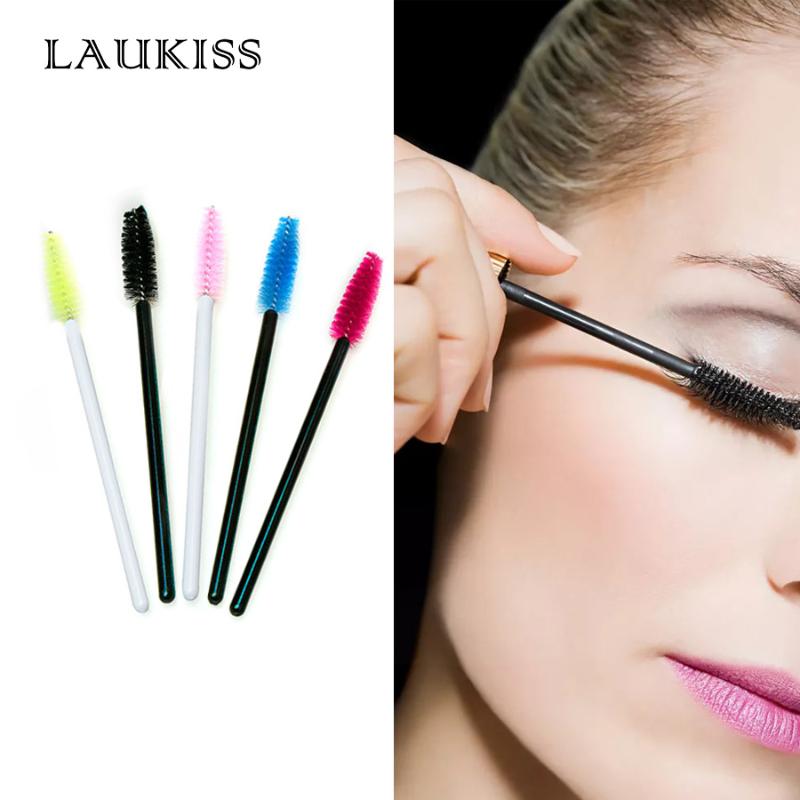 50Pcs/Pack Disposable Eyelashes Brushes Mascara Wands Applicator Wand Brushes Eyelash Comb Spoolers Makeup Tools LAUKISS