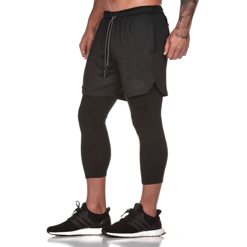 New Style Men Fitness 2 in 1 Slim Legs Soft Reduction Comfortable Breathable Quick-Dry Tight-Fit Athletic Pants, Black
New Style Men Fitness 2 in 1 Slim Legs Soft Reduction Comfortable Breathable Quick-Dry Tight-Fit Athletic Pants, Black