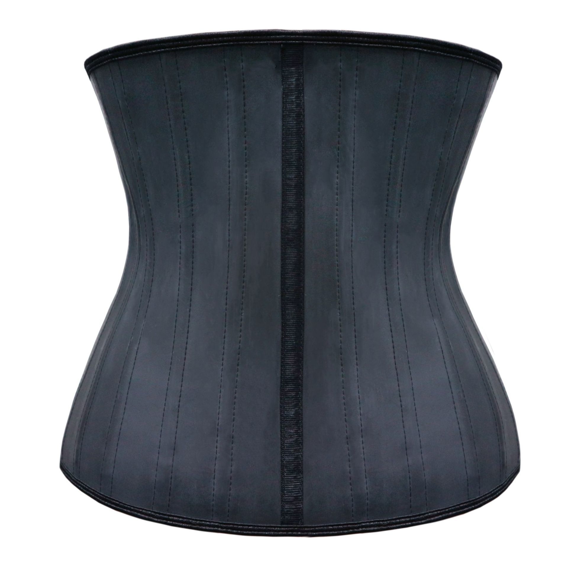 Nadaingaa Latex Waist Trainer Corset Belly Slim Belt Body Shaper Modeling Strap 25 Steel Boned Waist Cincher fajas colombianas T200622