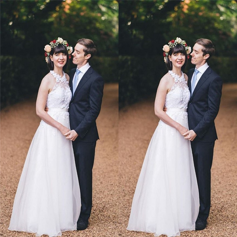 White Halter Tulle A-line Wedding Dresses with Appliques Bridal Wedding Gowns Vestido De Novia Bride Dresses
White Halter Tulle A-line Wedding Dresses with Appliques Bridal Wedding Gowns Vestido De Novia Bride Dresses