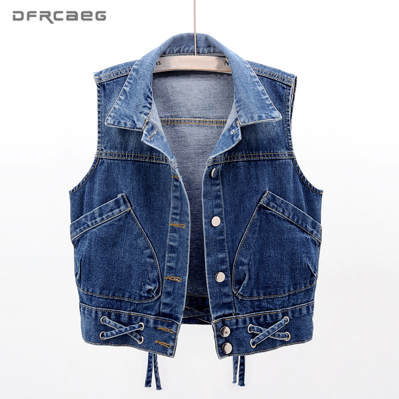 5xl Streetwear Sleeveless Plus Size Short Denim Jacket Women 2020 Summer Slim Denim Gilet Casual Feminina Bandage Jean Waistcoat, Deep blue
5xl Streetwear Sleeveless Plus Size Short Denim Jacket Women 2020 Summer Slim Denim Gilet Casual Feminina Bandage Jean Waistcoat, Deep blue