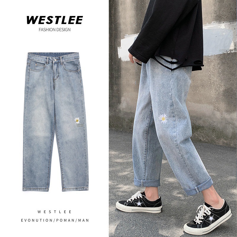 Ins super fire pants wind embroidery little Daisy jeans male easy straight wide-legged torre 9 minutes of pants, See chart
Ins super fire pants wind embroidery little Daisy jeans male easy straight wide-legged torre 9 minutes of pants, See chart