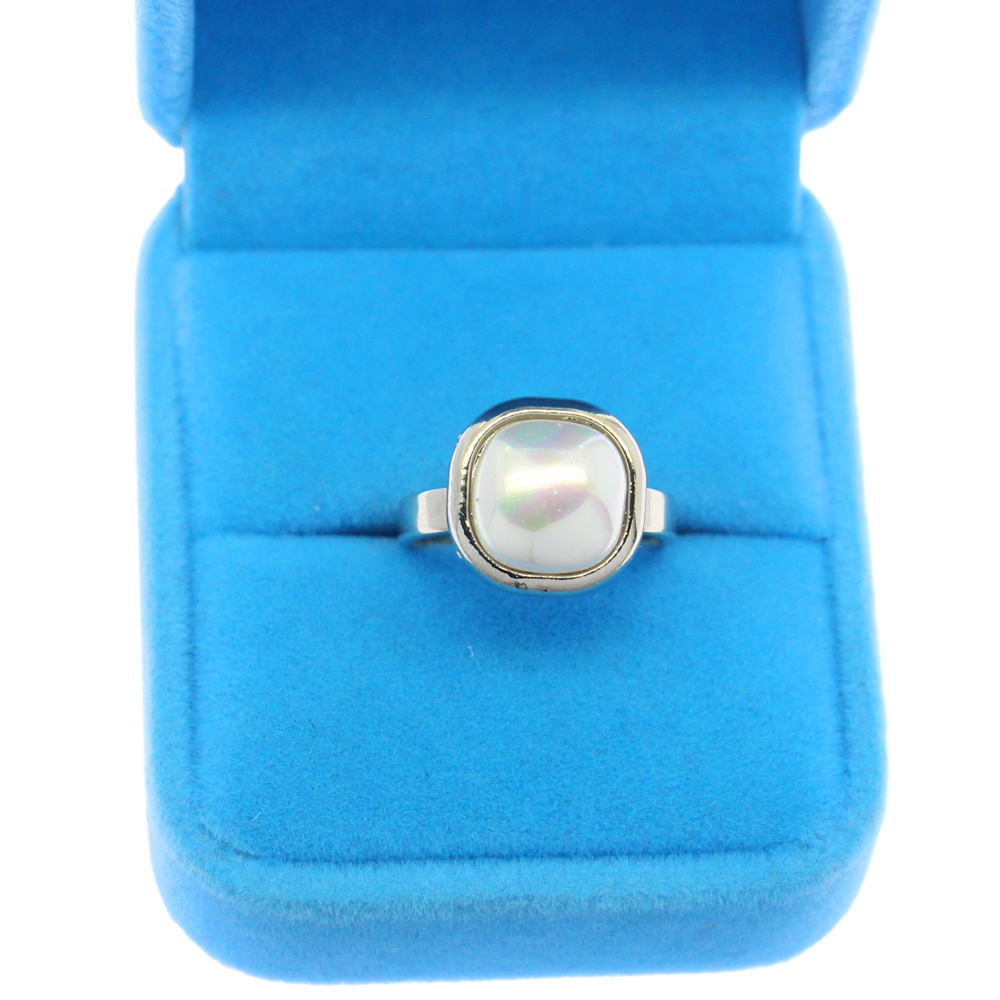 Fashionable natural shell jewelry originality delicate 6 colors square shell copper rings female charm jewelry