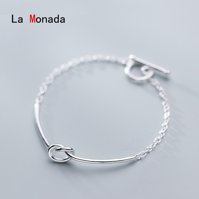 Other Bracelets La Monada For Women Silver 925 Sterling On Hand Minimalist Fine Knot Jewelry Bracelet Woman