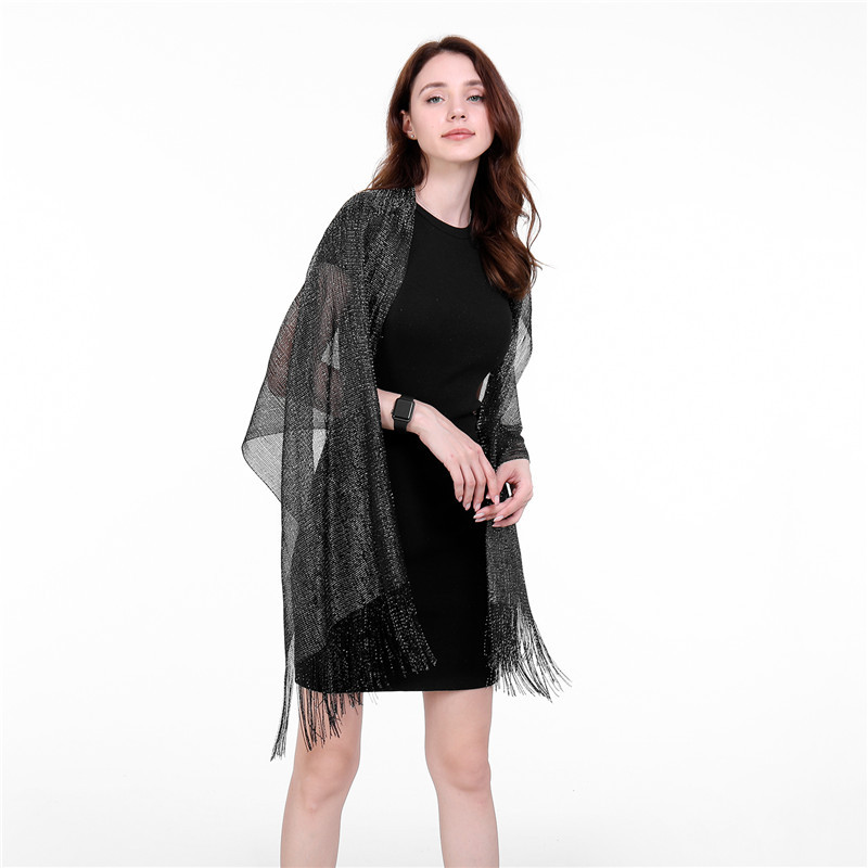 High Quality Foreign Trade Dinner Shawl Fringed Scarf Clothing Accessories Elegant Ladies Scarfs Winter Scarves for Women Shawls Warm Wraps