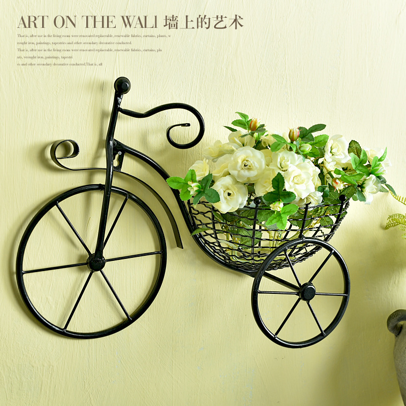 Creative Bicycle European Style Wrought Iron Wall Hanging Flower Rack Living Room Balcony Wall Hanging Flower Basket Decorations
Creative Bicycle European Style Wrought Iron Wall Hanging Flower Rack Living Room Balcony Wall Hanging Flower Basket Decorations