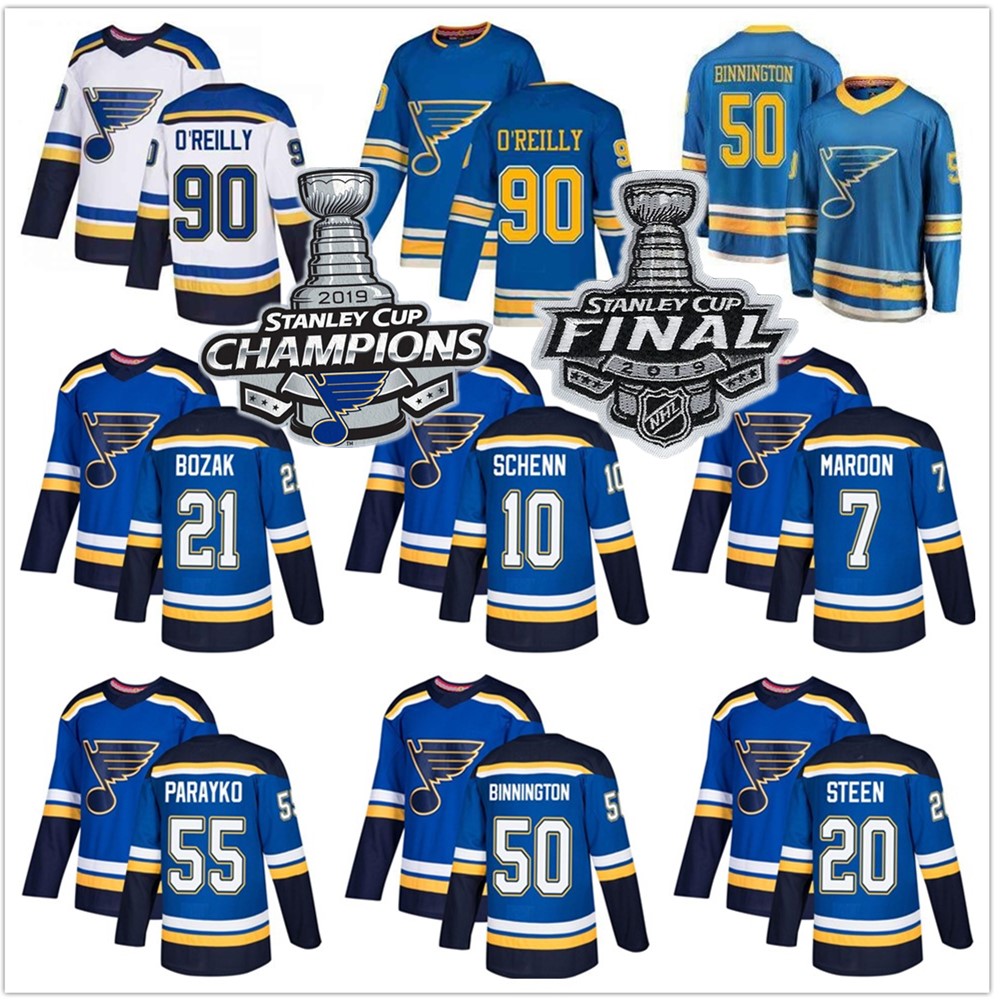 St. Louis Blues 2019 Stanley Cup Champions 90 Ryan O'Reilly 50 Binnington 91 Vladimir 7 Maroon 17 Schwartz 10 Schenn hockey jerseys, Black;red
St. Louis Blues 2019 Stanley Cup Champions 90 Ryan O'Reilly 50 Binnington 91 Vladimir 7 Maroon 17 Schwartz 10 Schenn hockey jerseys, Black;red