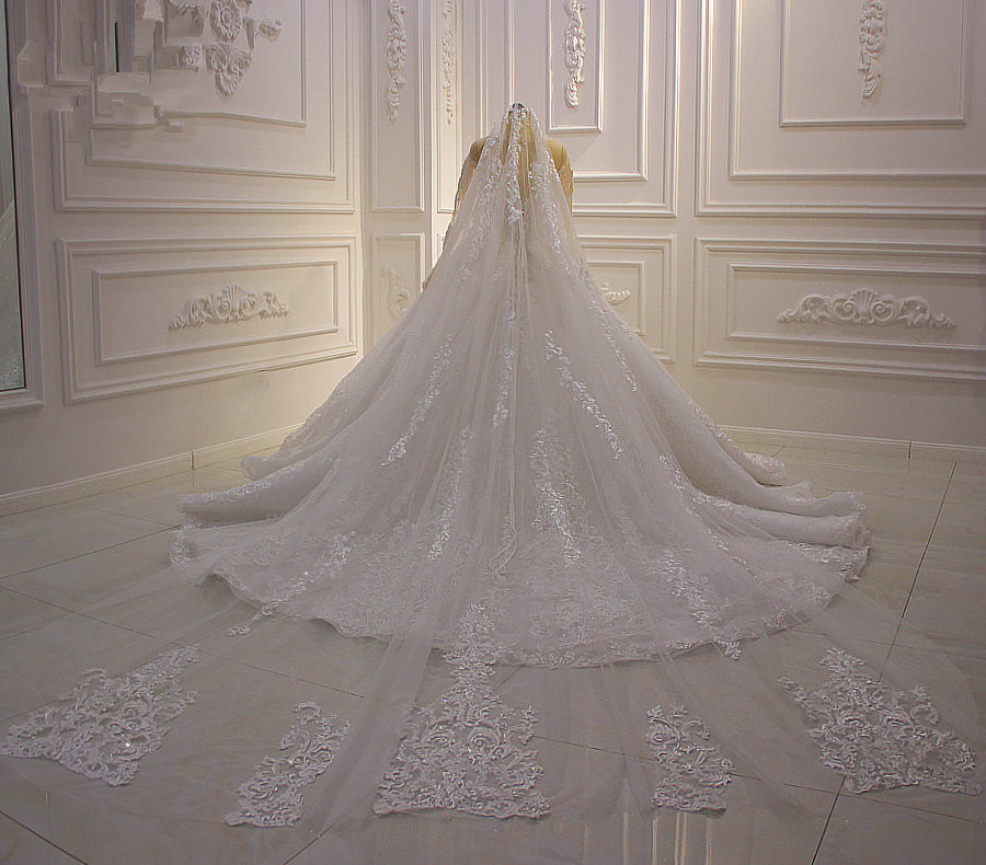 luxury ball gown wedding dresses long sleeves lace appliqued sheer bridal dresses beaded sequins plus size wedding gowns robe de mariee