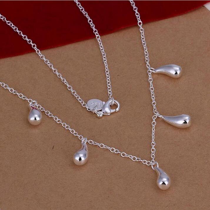 High grade 925 sterling silver Drops suit jewelry set DFMSS218 brand new Factory direct 925 silver necklace bracelet earring ring