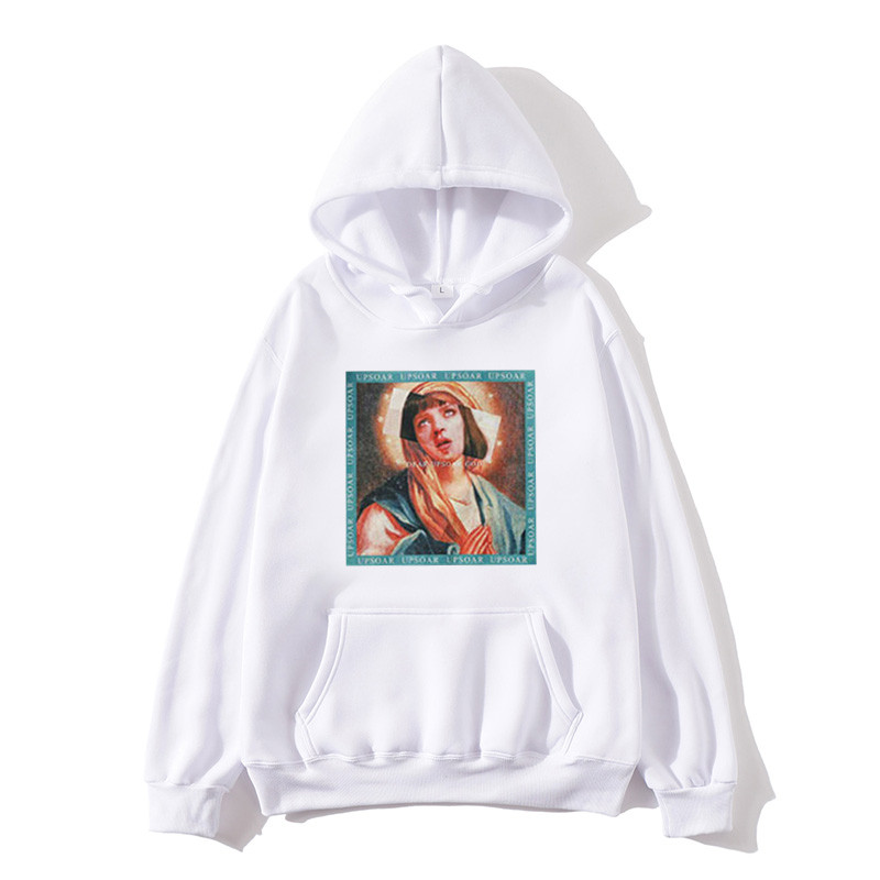 Men' Hoodies & Sweatshirts Pulp Fiction Cotton Fleece 2021 Man Virgin Mary Mia Wallace Hoodie, Beige
Men' Hoodies & Sweatshirts Pulp Fiction Cotton Fleece 2021 Man Virgin Mary Mia Wallace Hoodie, Beige