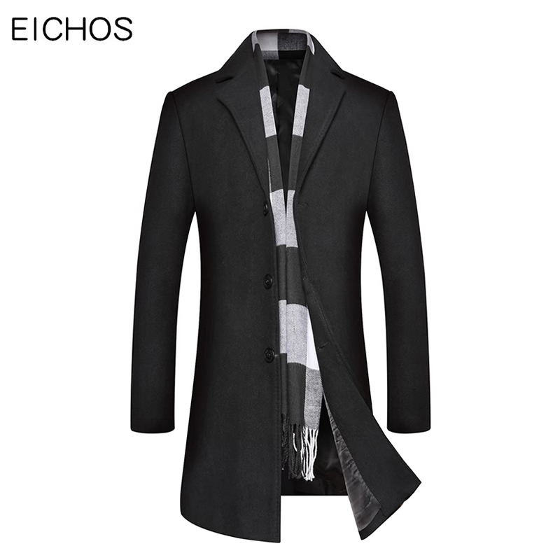 2019 Autumn Men Coat Wool Jacket Solid Single Breasted Fashion Overcoat Men Slim Fit Turn-down Collar Wool & Blends Peacoat, Black
2019 Autumn Men Coat Wool Jacket Solid Single Breasted Fashion Overcoat Men Slim Fit Turn-down Collar Wool & Blends Peacoat, Black