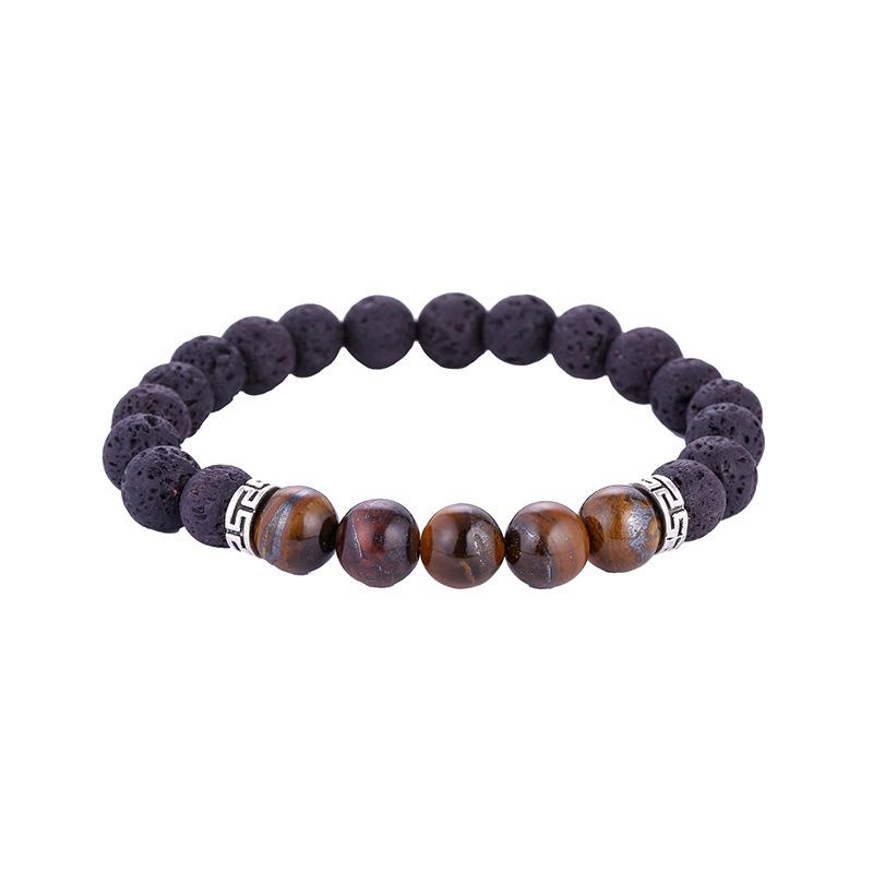 Bulk Natural Lava rock beaded Wrap bracelets Essential Oil Diffuser Stone 7 Chakra charm Bangle For women Men handmade DIY Jewelry