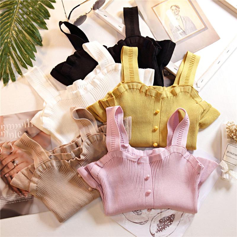 JAYCOSIN 2020 New Women Casual Sleeveless Sling Vest Solid Ruffles Slim Tops Summer Female Girl Tank Tops Femme Streetwear, Kh
JAYCOSIN 2020 New Women Casual Sleeveless Sling Vest Solid Ruffles Slim Tops Summer Female Girl Tank Tops Femme Streetwear, Kh