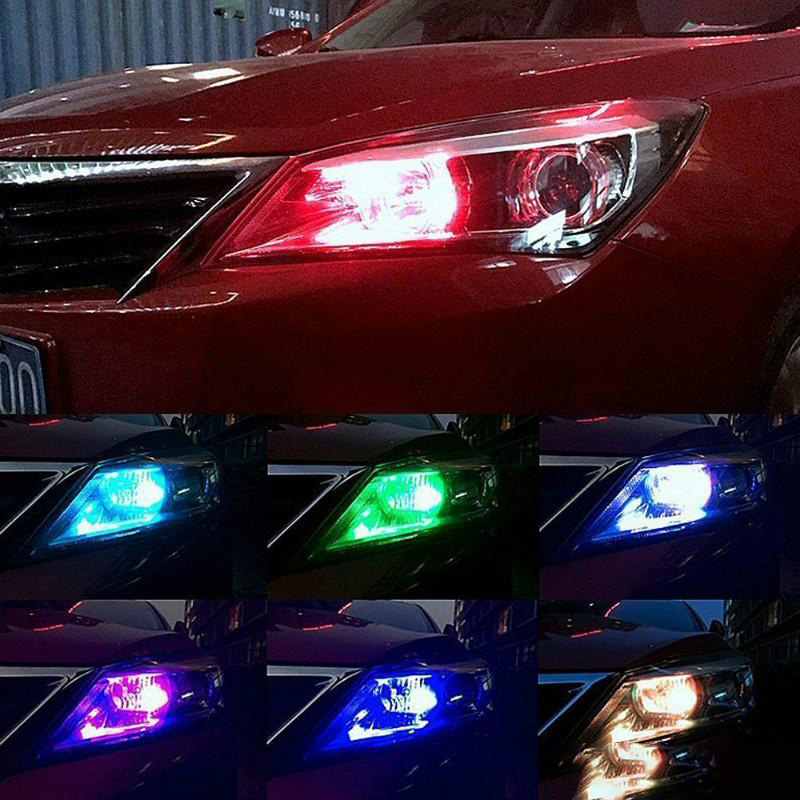 Car Atmosphere Light 12V T10 W5W RGB 5050 Bulbs with Remote Control Interior Lighting Auto Styling Lights