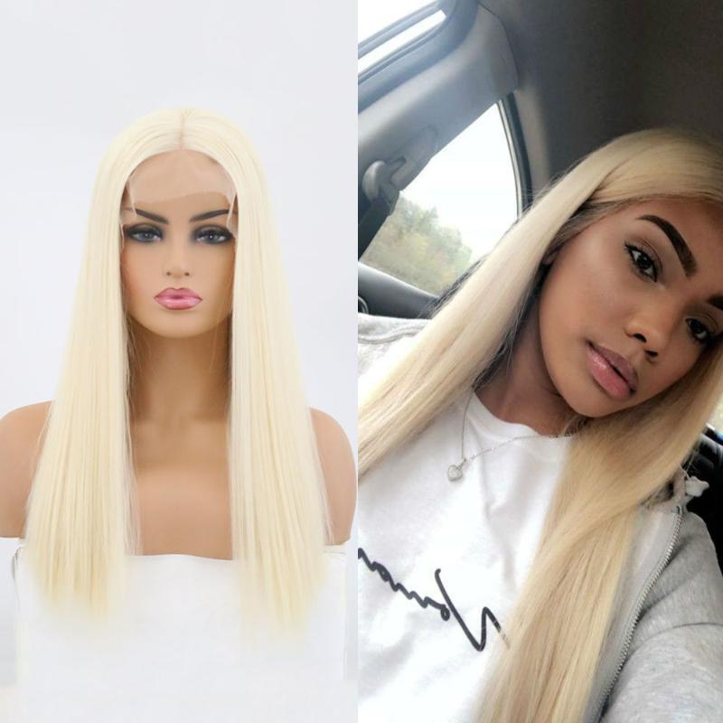 QUINLUX WIGS Platinum Blonde Long Straight Wigs Glueless Heat Fiber Cosplay Synthetic Hair Lace Front Wig For Women Daily Use, As pic
QUINLUX WIGS Platinum Blonde Long Straight Wigs Glueless Heat Fiber Cosplay Synthetic Hair Lace Front Wig For Women Daily Use, As pic