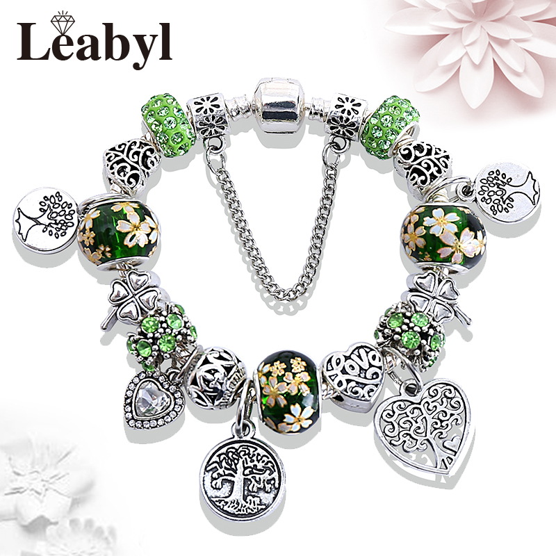 Leabyl Mix Green Tree of Life Charm Bracelet Silver Color Heart Tree Pendant Bead Bracelet Fashion Jewelry Gift for Women Child
Leabyl Mix Green Tree of Life Charm Bracelet Silver Color Heart Tree Pendant Bead Bracelet Fashion Jewelry Gift for Women Child