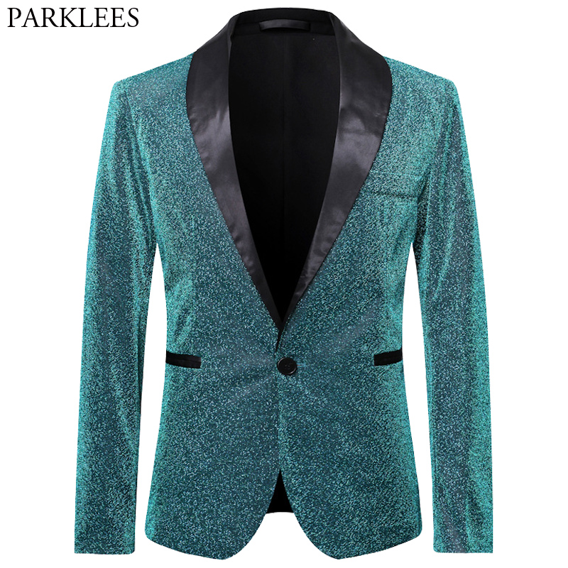 Men's Suits & Blazers Glitter Blazer Men Silk Sparkle Mens Dress Club Stage Tuxedo Clothes Performer Suit Hombre Green, Champagne gold
Men's Suits & Blazers Glitter Blazer Men Silk Sparkle Mens Dress Club Stage Tuxedo Clothes Performer Suit Hombre Green, Champagne gold
