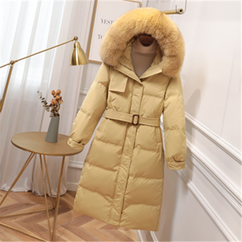 Winter Big Real Fur Collar Hooded Down Jacket Women 2020 New Mid-Length Section Slim Warmth White Duck Down Jacket 053, Black
Winter Big Real Fur Collar Hooded Down Jacket Women 2020 New Mid-Length Section Slim Warmth White Duck Down Jacket 053, Black