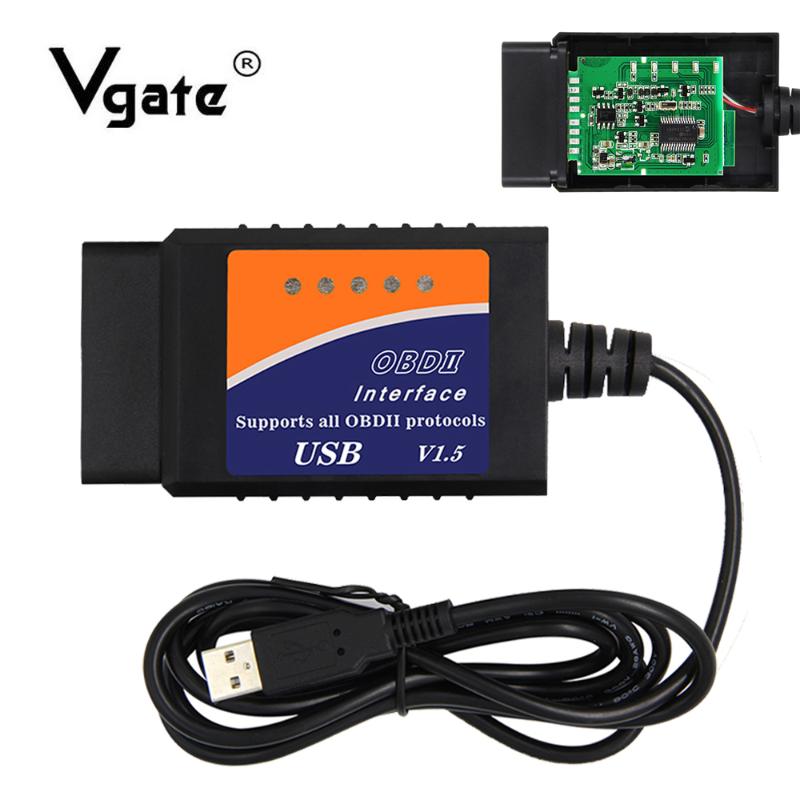 

OBD2 ELM327 V1.5 USB Scanner PIC18f25k80 OBD OBDII car Diagnostic-Tool odb2 ELM 327 Scan Tool CAN-BUS Code reader PK elm327 V2.1