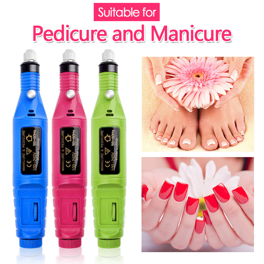 EU US plug 1 set professional electric nail boring machine manicure machine nail file drill tool new pedicure tool