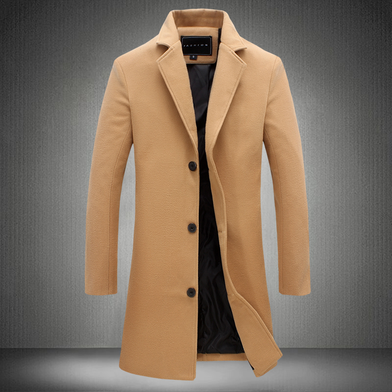 2018 Autumn and Winter New Mens Solid Color Casual Business Woolen Coats / Mens High-end Brand Slim Long Woolen Coat Male Jacket, Black
2018 Autumn and Winter New Mens Solid Color Casual Business Woolen Coats / Mens High-end Brand Slim Long Woolen Coat Male Jacket, Black