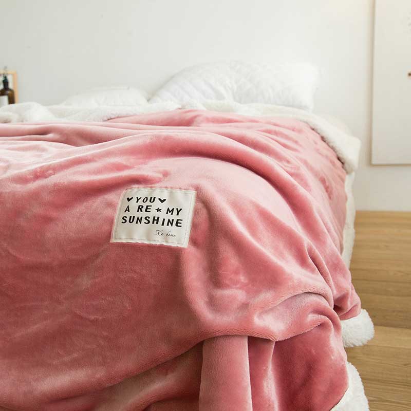 Double Thickening Lamb Cashmere Blanket Sofa Winter Super Warm Cozy Throw Blankets for Office Siesta Air-Condition Bedspread
